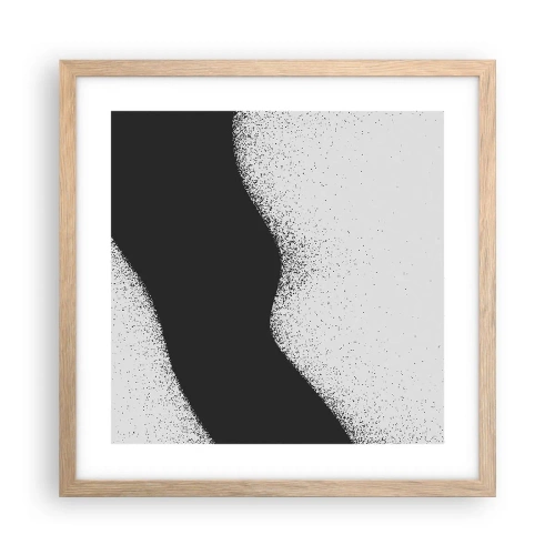 Plakát v rámu světlý dub - Plynulá rovnováha - 40x40 cm