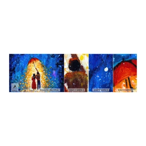 Fototapeta Vzorek Standard Eco - Magie deštivého večera? - Romantický, Pár, Milovat - 100x30 cm