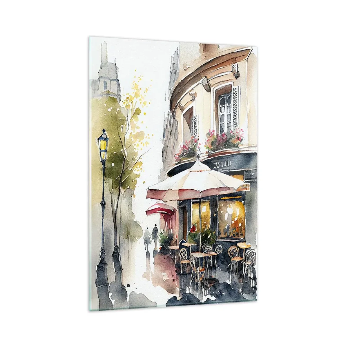 Obraz na skle - Pařížské ráno - 80x120 cm