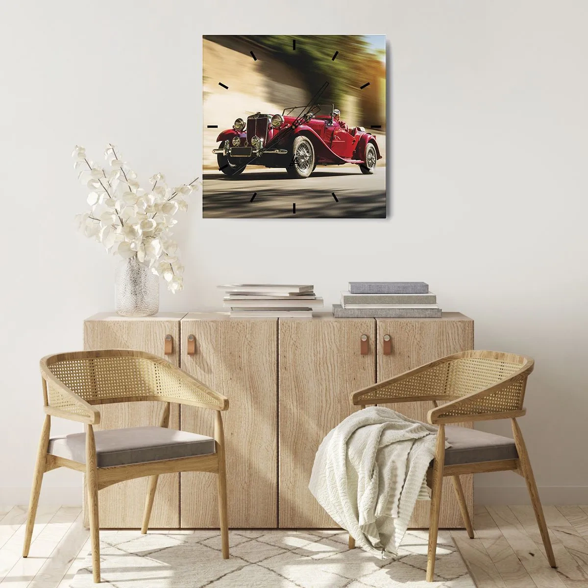 Nástěnné hodiny - Krásnější než Níké Samothrácká - 40x40 cm