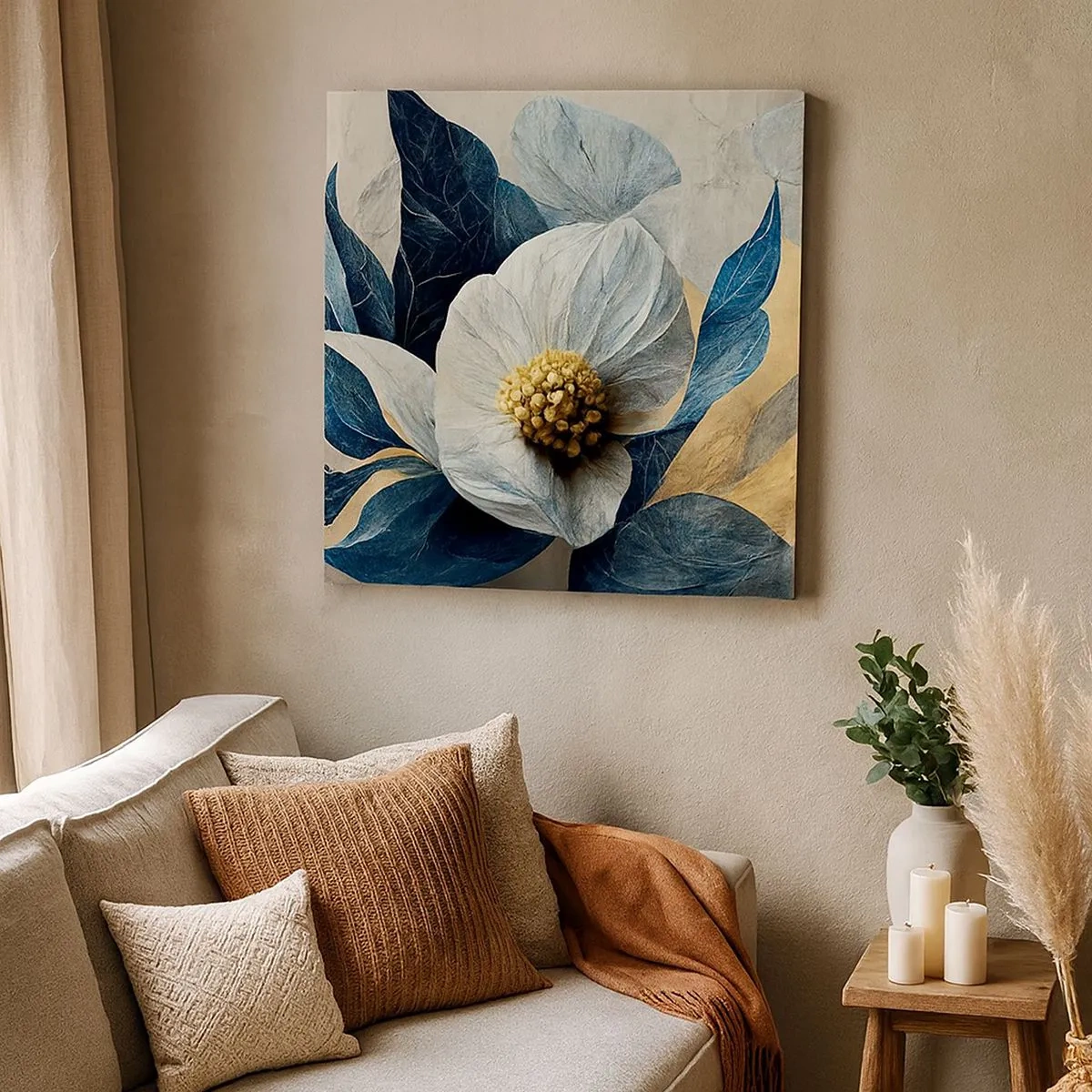 Obraz na plátně - Zlaté srdce - 30x30 cm