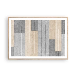 Plakát v rámu světlý dub - Kompozice: drž se - 100x70 cm