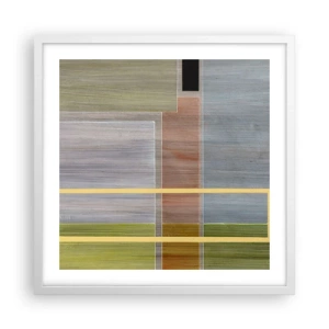 Plakát v bílém rámu - Jednoduše a v klidu - 50x50 cm
