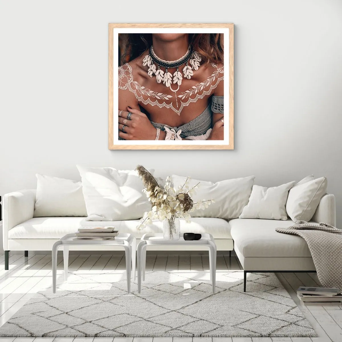 Plakát v rámu světlý dub - Talismany, rituály ženskosti - 40x40 cm