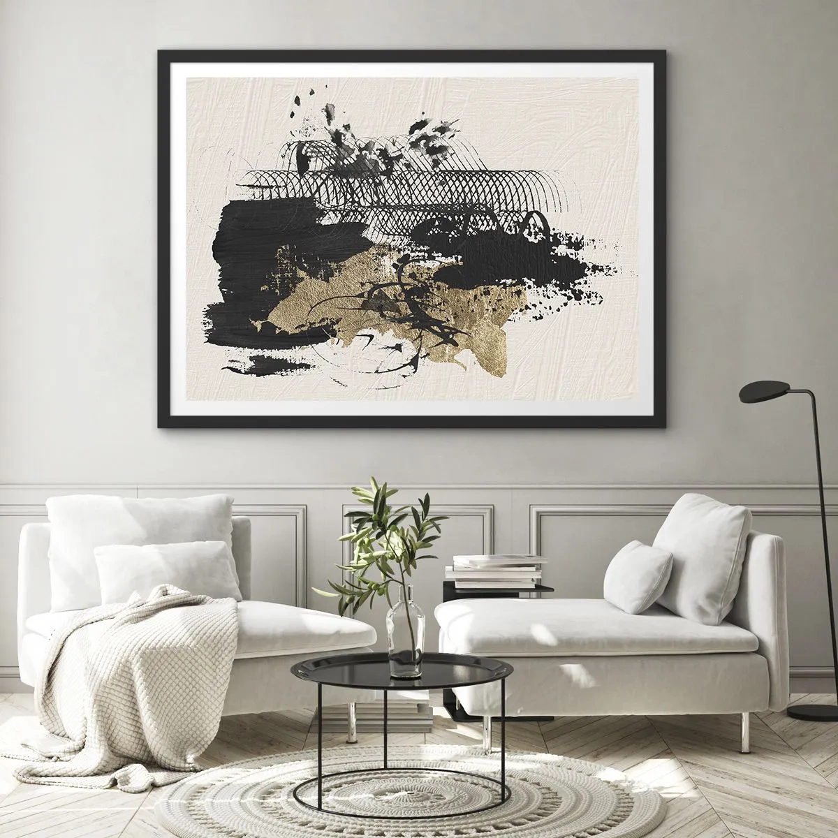 Plakát v černém rámu - Kompozice s vášní - 91x61 cm