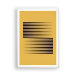 Plakát v bílém rámu - Čtverec protikladů - 70x100 cm