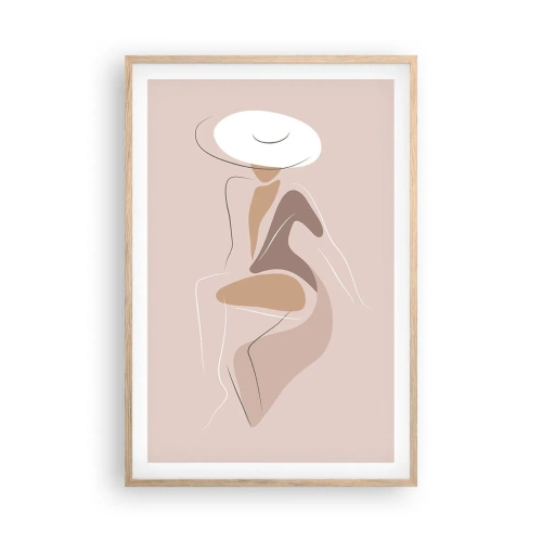 Plakát v rámu světlý dub - Jak vypadá pravá dáma? - 61x91 cm