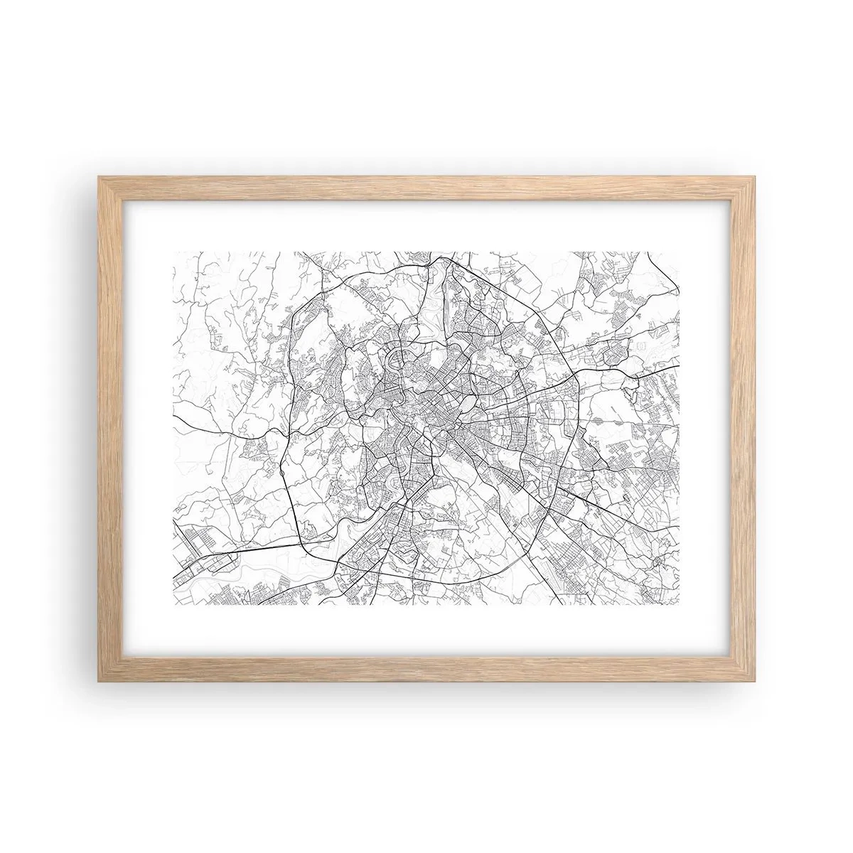 Plakát v rámu světlý dub - Římský kruh - 40x30 cm