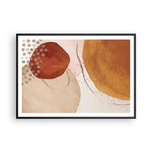 Plakát v černém rámu - Zaoblení a pohyb - 100x70 cm