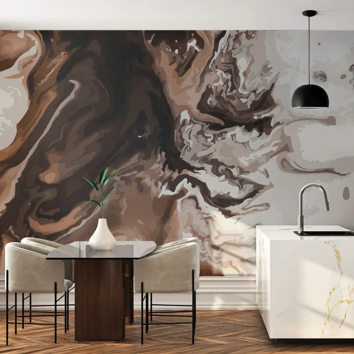 Fototapeta Standard Eco - Kontrast barev - Abstrakce, Kus, Moderní vzor - 500x350 cm