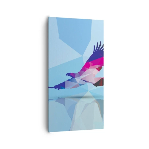 Obraz na plátně - Orel v liliovém křišťálu - 65x120 cm