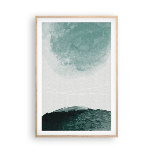 Plakát v rámu světlý dub - Setkání s mlhou - 61x91 cm