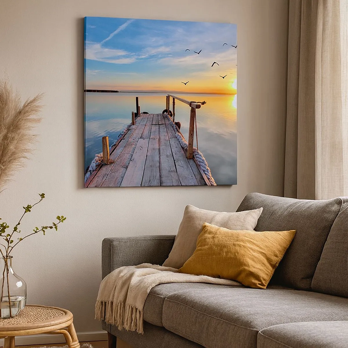 Obraz na plátně - Jít před sebe směrem ke slunci - 30x30 cm