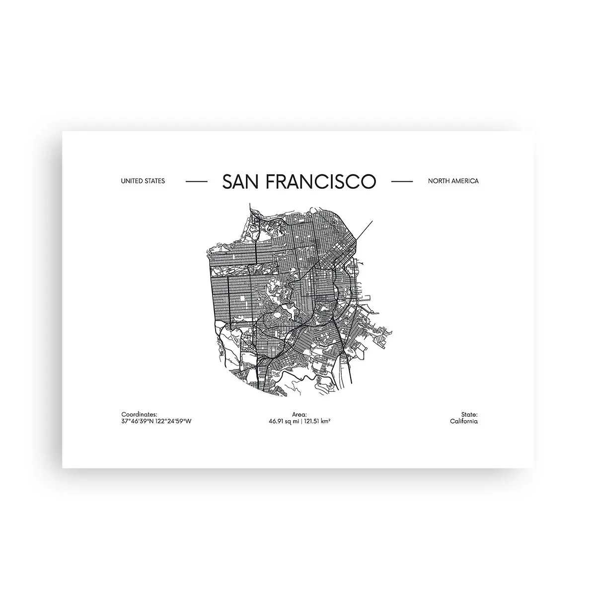 Plakát - Anatomie San Francisca - 70x50 cm