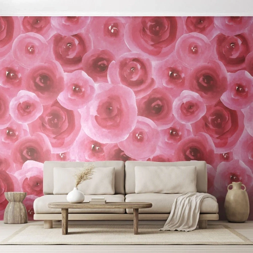 Fototapeta Samolepicí Deluxe Sticker - Růže dole i nahoře - Květiny, Krása, Romantismus - 100x70 cm