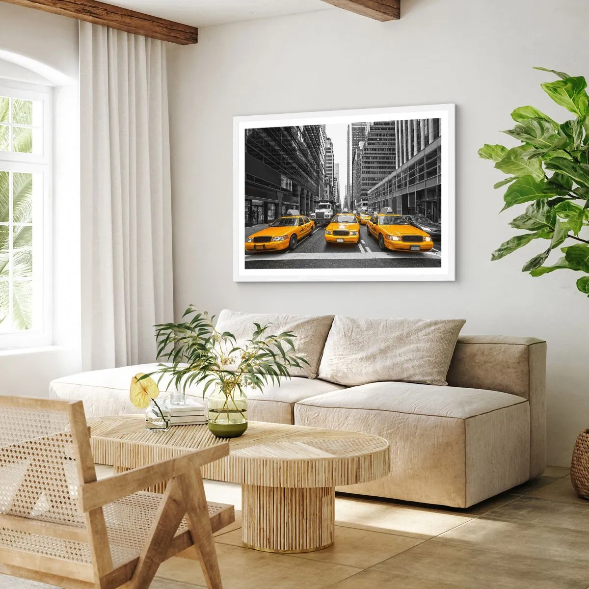 Plakát v bílém rámu - To my barvíme město - 70x50 cm