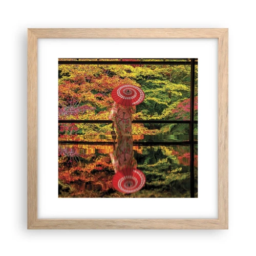 Plakát v rámu světlý dub - V chrámu přírody - 30x30 cm