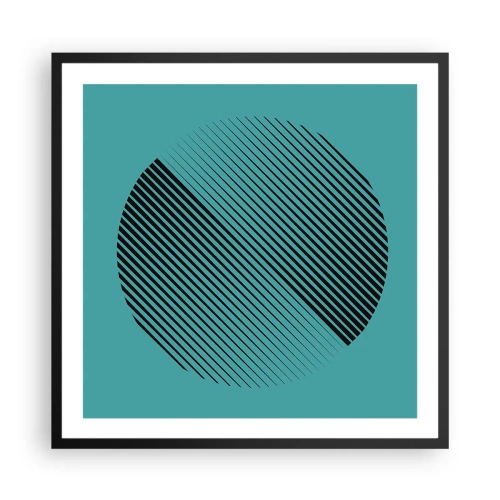 Plakát v černém rámu - Kruh – geometrická variace - 60x60 cm