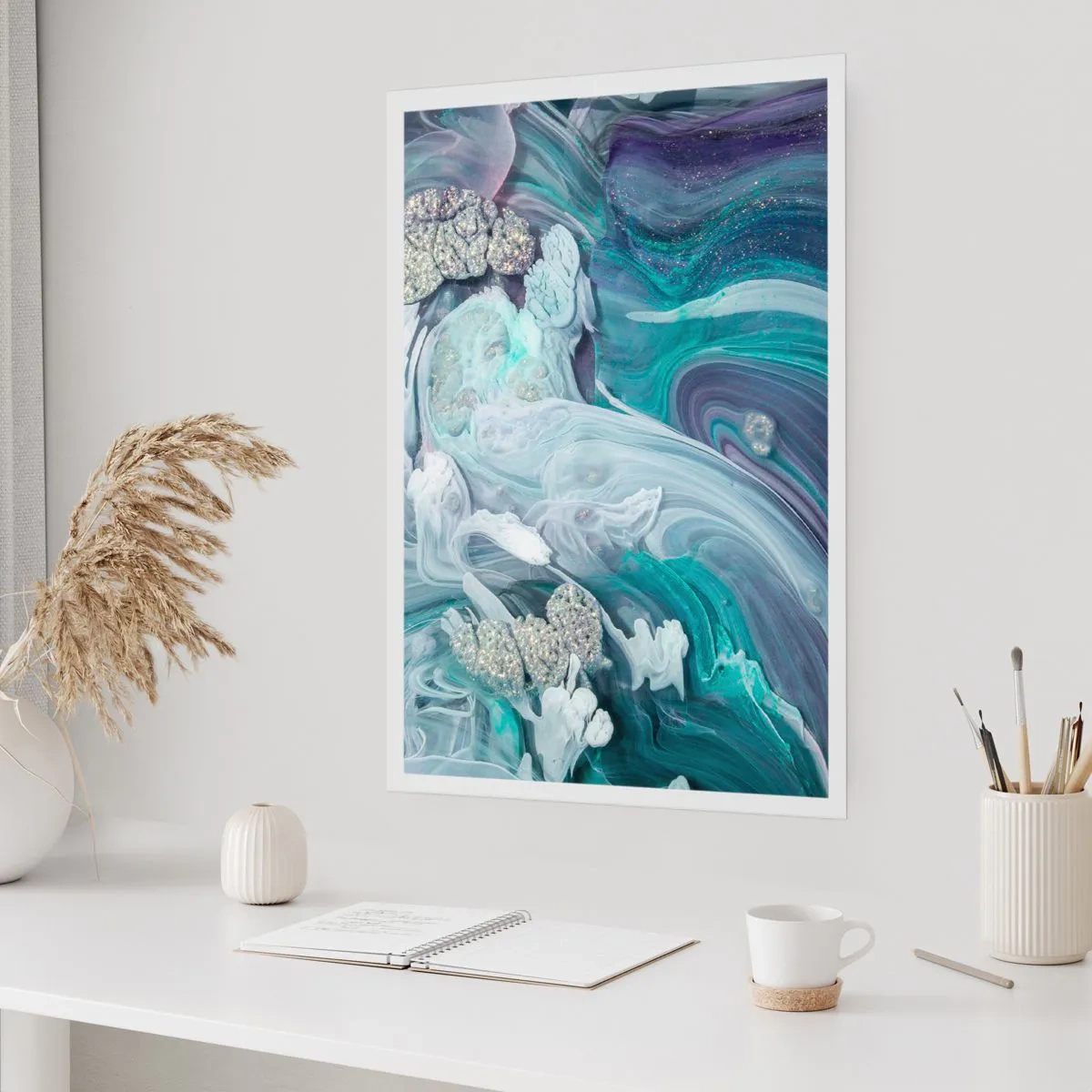 Plakát - Proudy modré - 70x100 cm