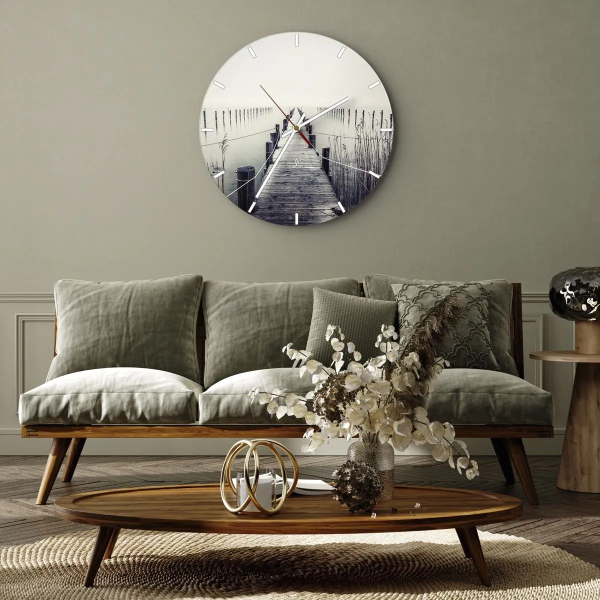 Nástěnné hodiny - Ponoř se do klidu - 40x40 cm