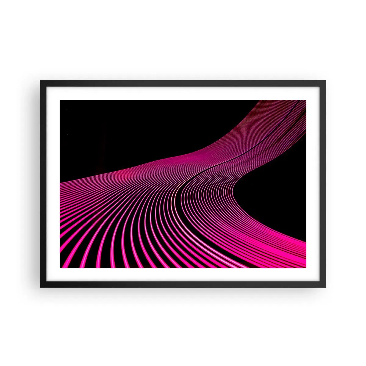 Plakát v černém rámu - Alej světla - 70x50 cm