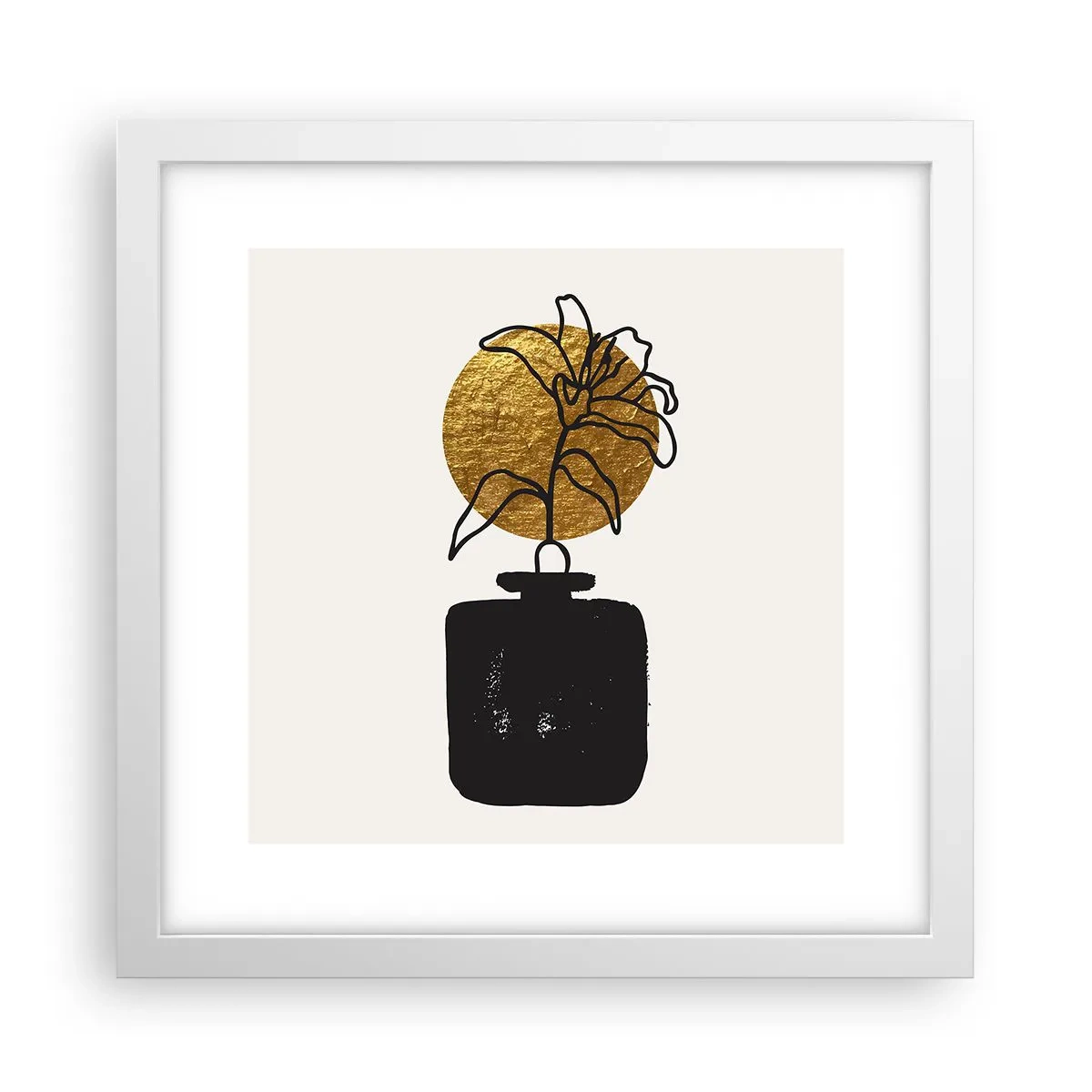 Plakát v bílém rámu - Krása, která má cenu zlata - 30x30 cm