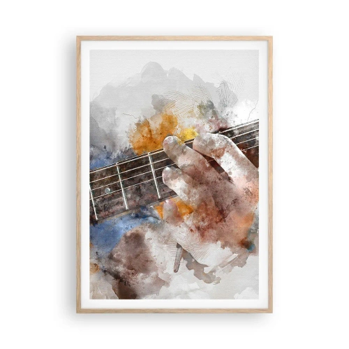 Plakát v rámu světlý dub - Poezie mezi strunami - 70x100 cm