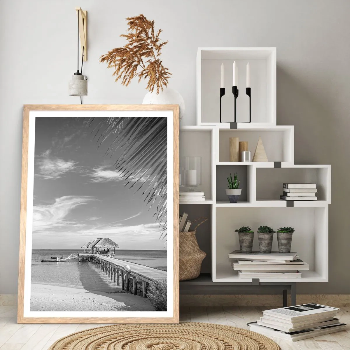 Plakát v rámu světlý dub - Vzpomínka nebo sen? - 40x50 cm