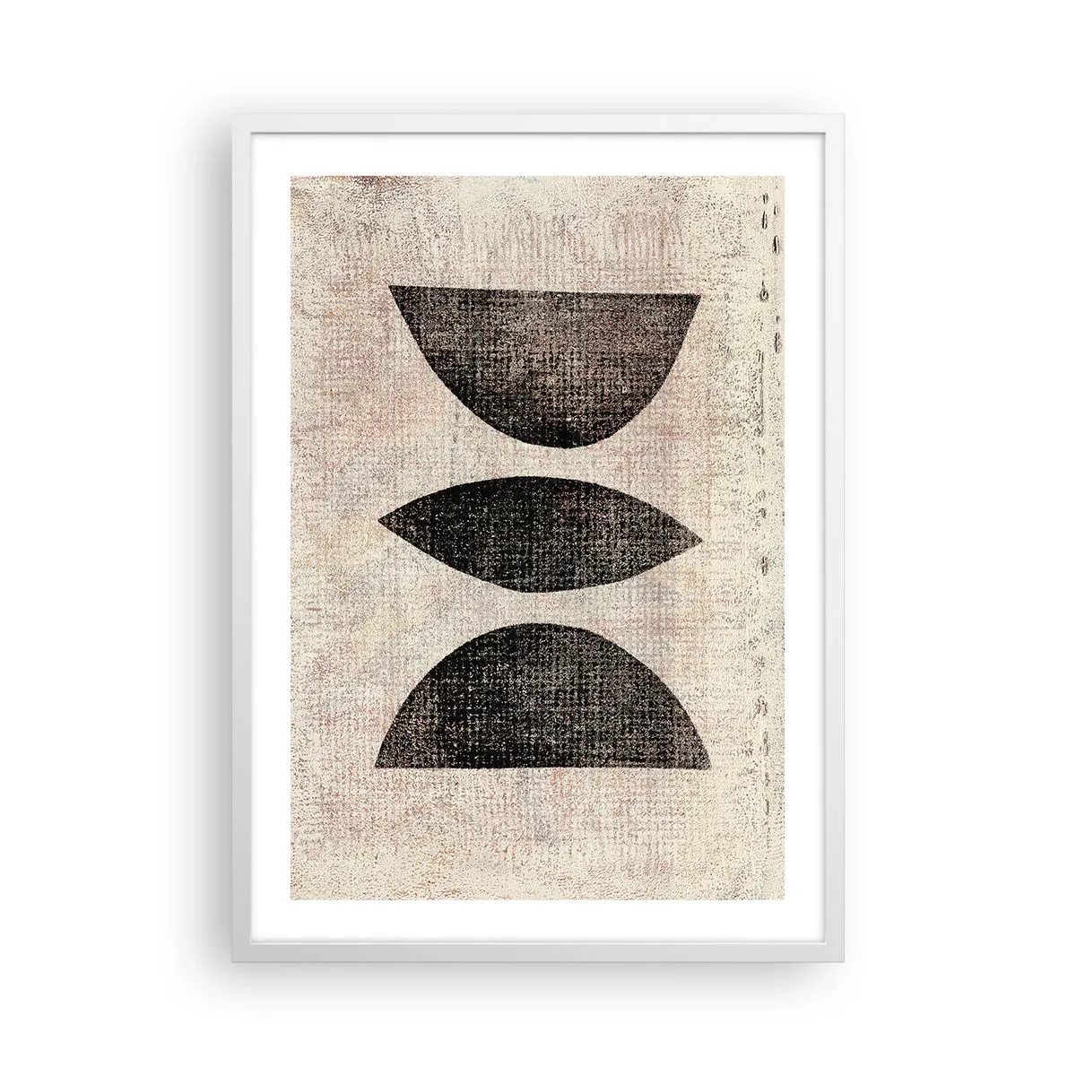 Plakát v bílém rámu - Etnická abstrakce - 50x70 cm