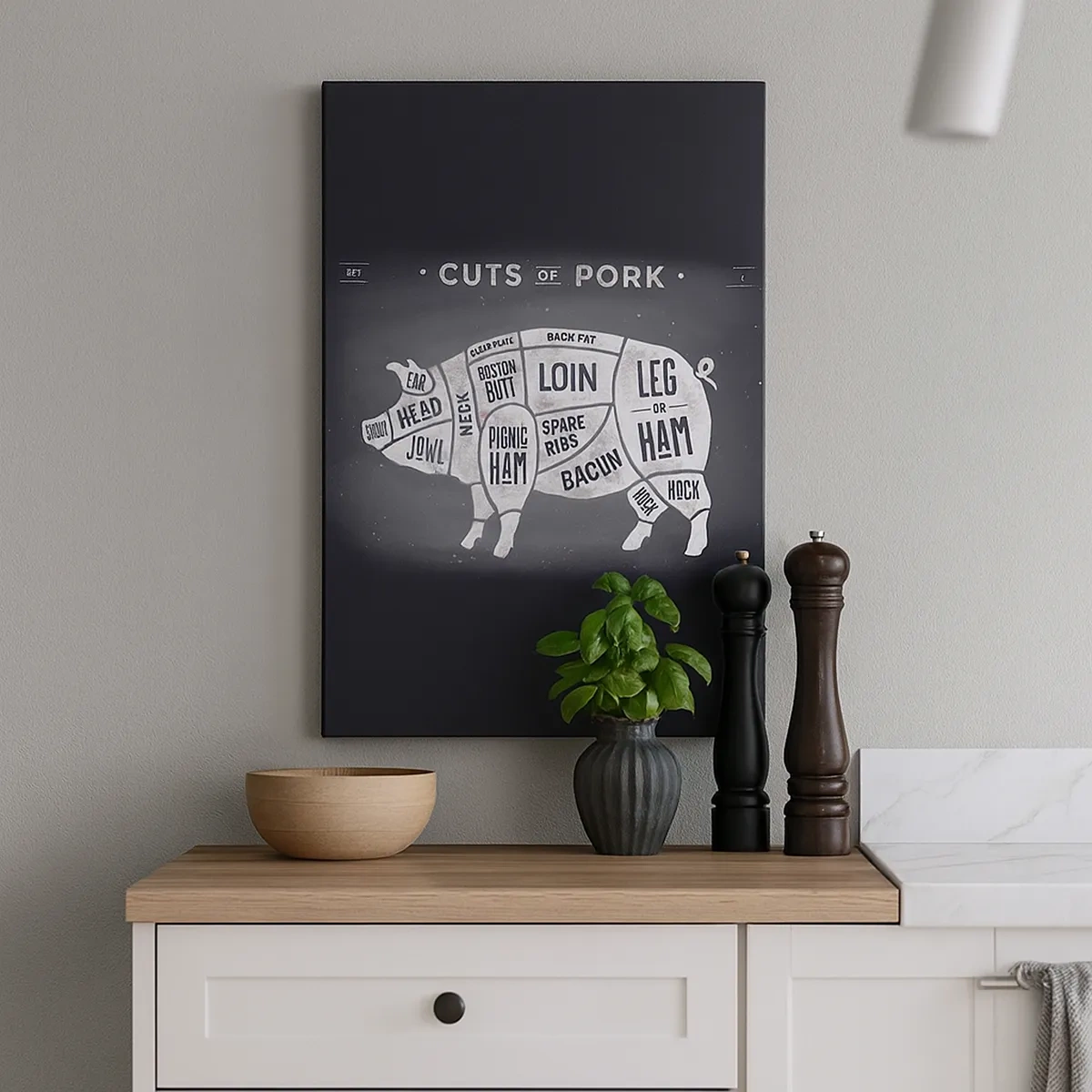 Obraz na plátně - Slabikář řezníka - 50x70 cm