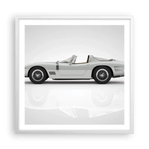 Plakát v bílém rámu - Příslib zábavy - 60x60 cm