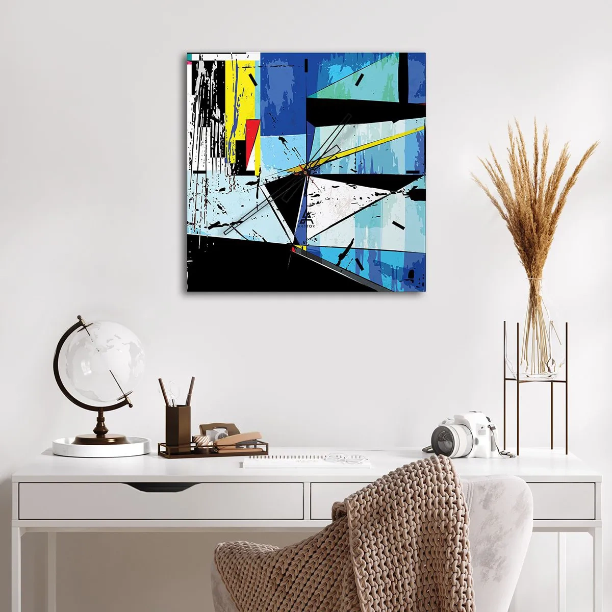 Nástěnné hodiny - Dívat se na svět z úhlu… - 30x30 cm