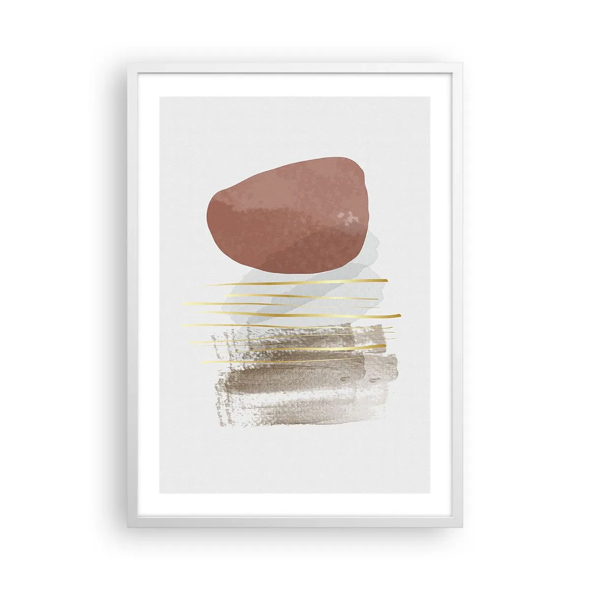 Plakát v bílém rámu - Abstraktní kolonáda - 50x70 cm