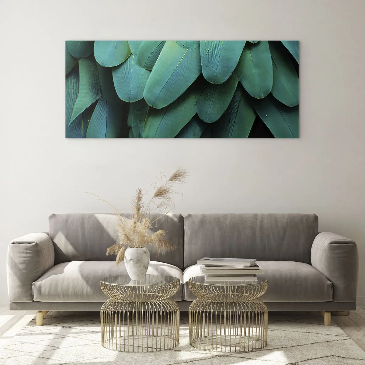 Obraz na skle - Přesnost papouščí povahy - 100x40 cm