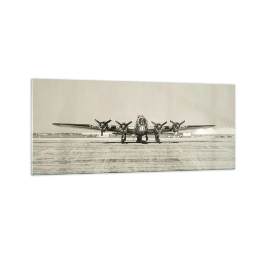 Obraz na skle - Jako vždy připraven - 100x40 cm