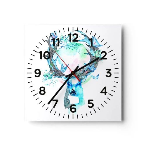 Nástěnné hodiny - Síla a jemnost přírody - 40x40 cm