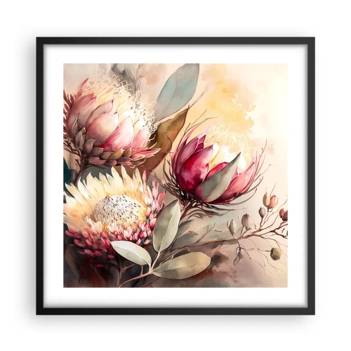 Plakát v černém rámu - Z profilu a en face - 50x50 cm