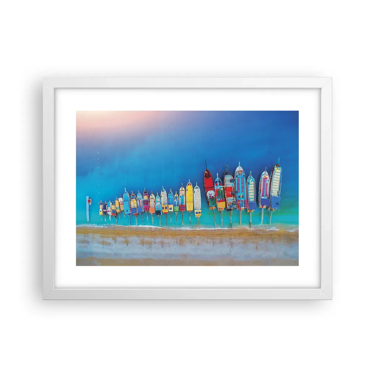 Plakát v bílém rámu - Z ptačí perspektivy - 40x30 cm