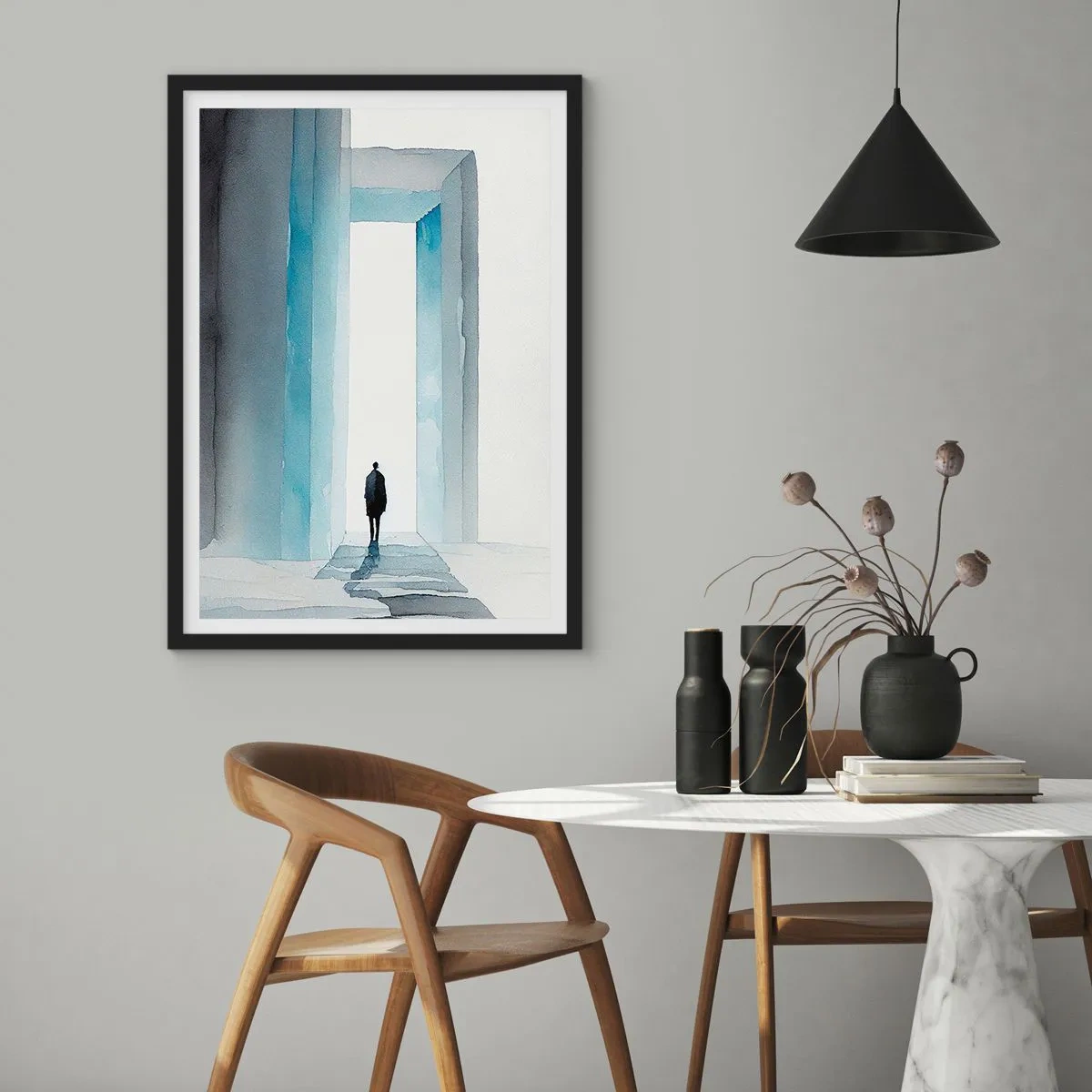 Plakát v černém rámu - Žij bez omezení - 61x91 cm
