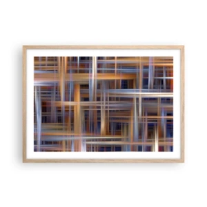 Plakát v rámu světlý dub - Utkané ze světla - 70x50 cm