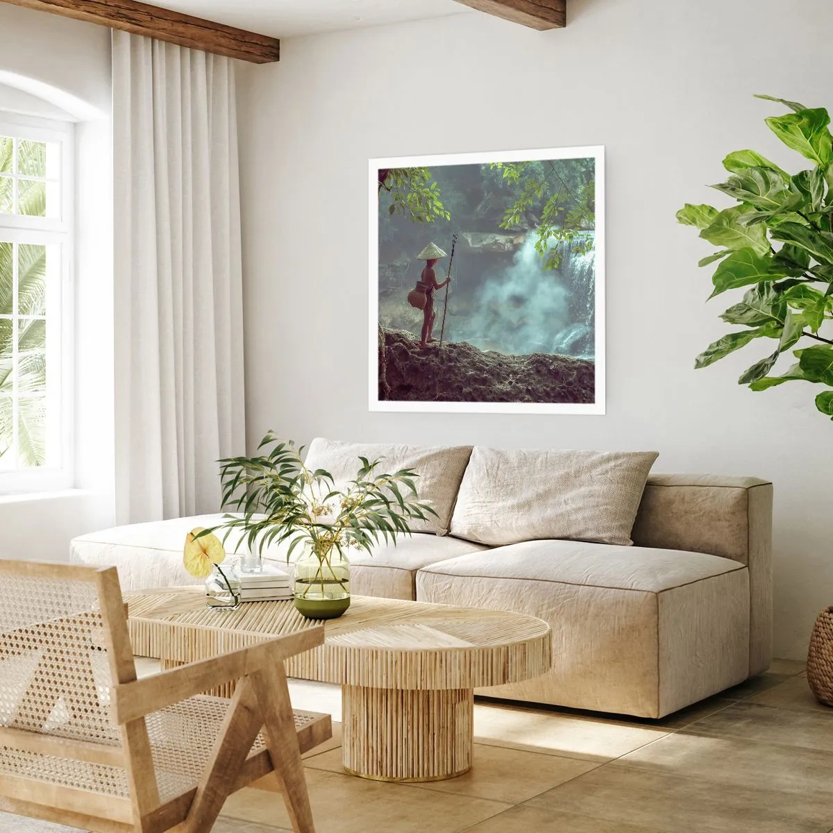 Plakát - Spřátelený s přírodou - 50x50 cm