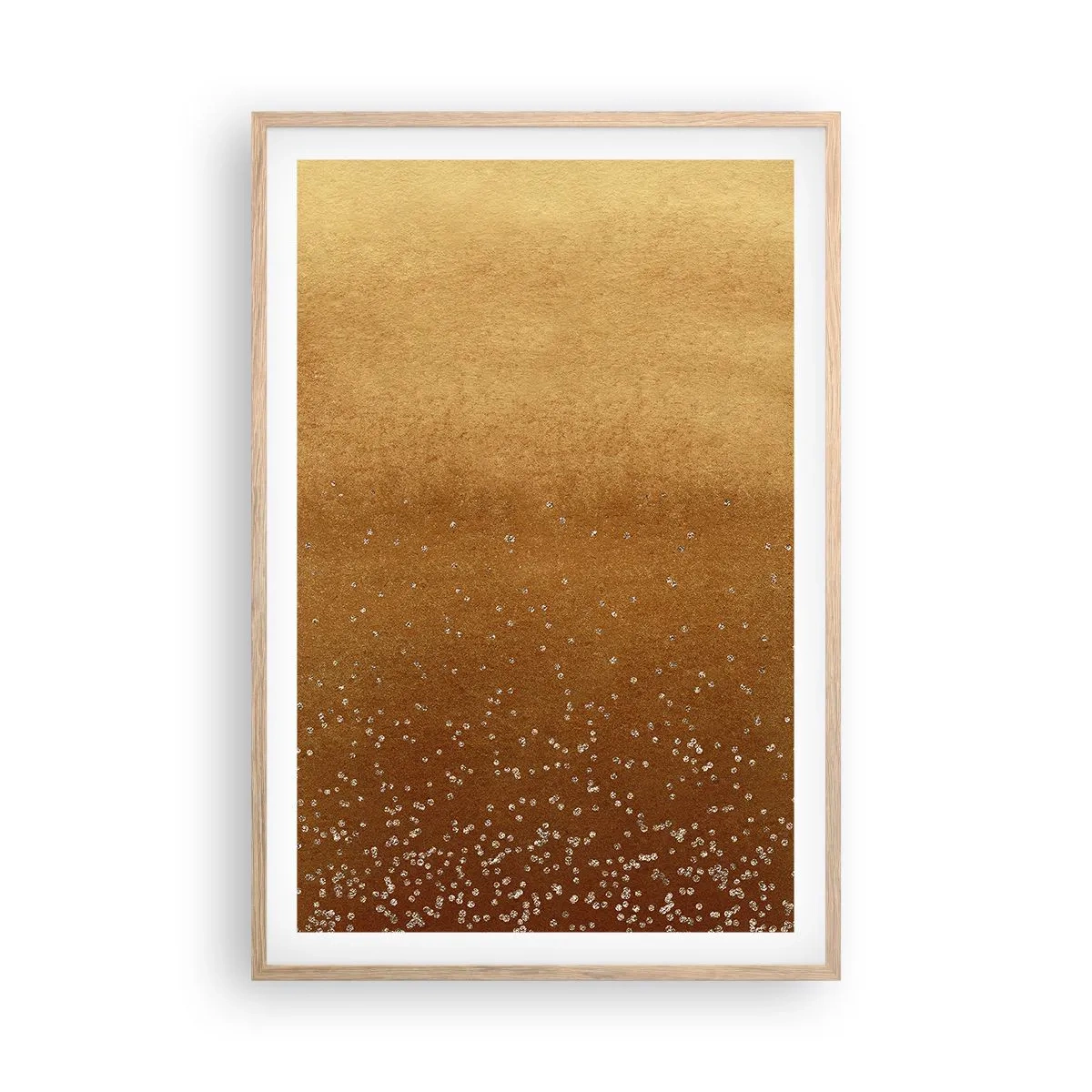 Plakát v rámu světlý dub - Zrození světla - 61x91 cm