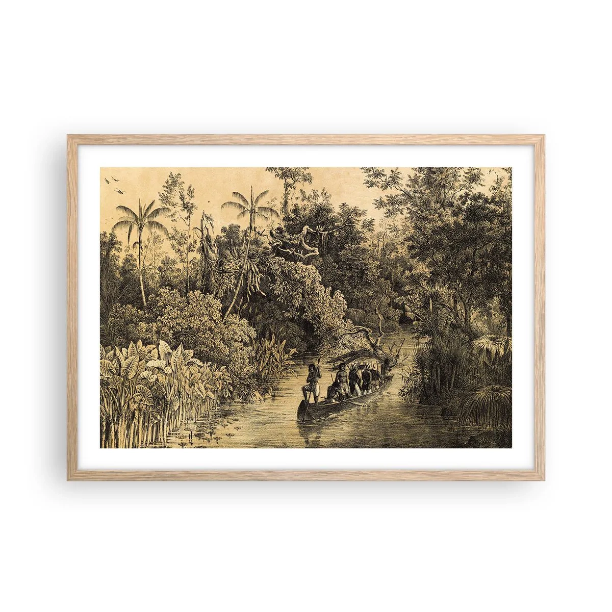 Plakát v rámu světlý dub - Výlet ke zdroji - 70x50 cm