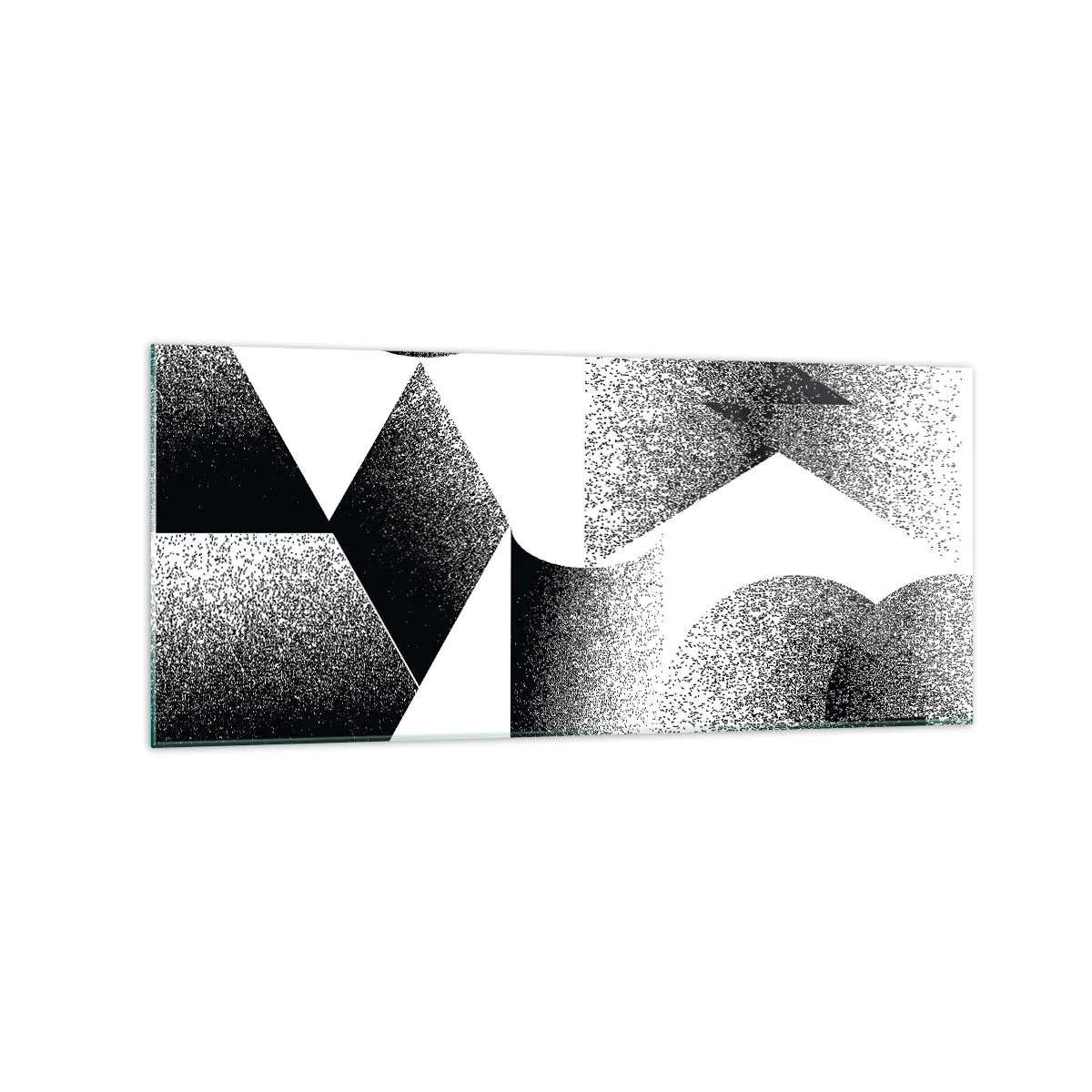 Obraz na skle - Úhly a ovály - 120x50 cm