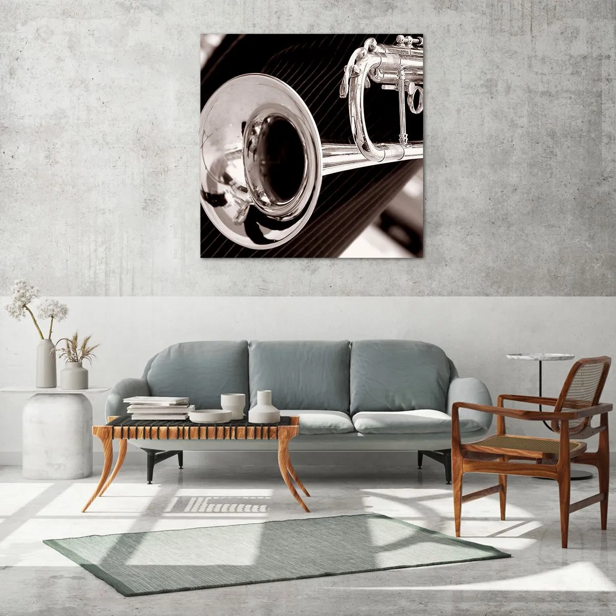 Obraz na skle - Hudební cestování do 30. let - 40x40 cm