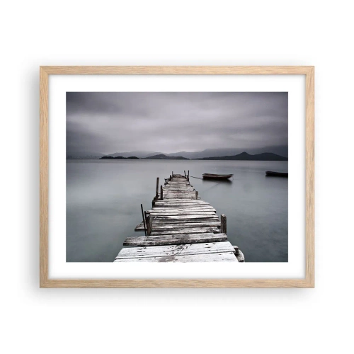 Plakát v rámu světlý dub - Zítra můžeš vyrazit - 50x40 cm