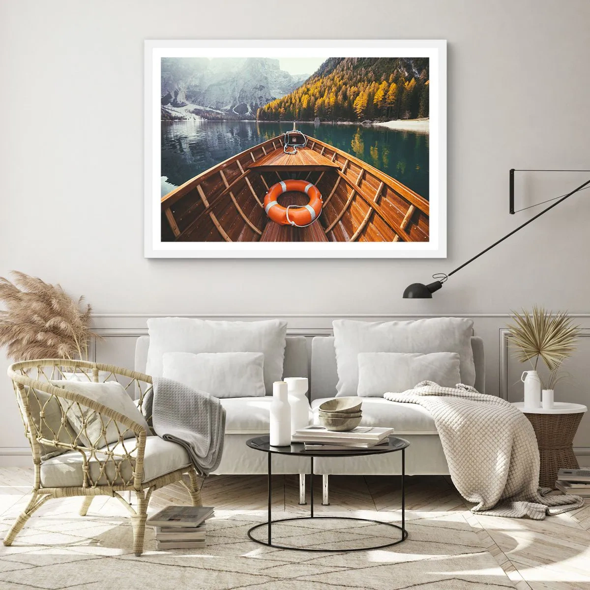 Plakát v bílém rámu - Horská túra - 91x61 cm