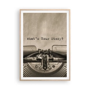 Plakát v rámu světlý dub - Pověz mi - 70x100 cm