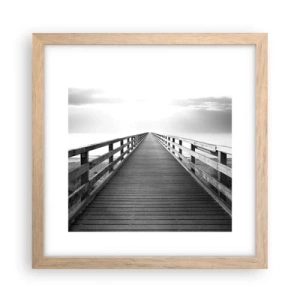 Plakát v rámu světlý dub - Do dálky… - 30x30 cm