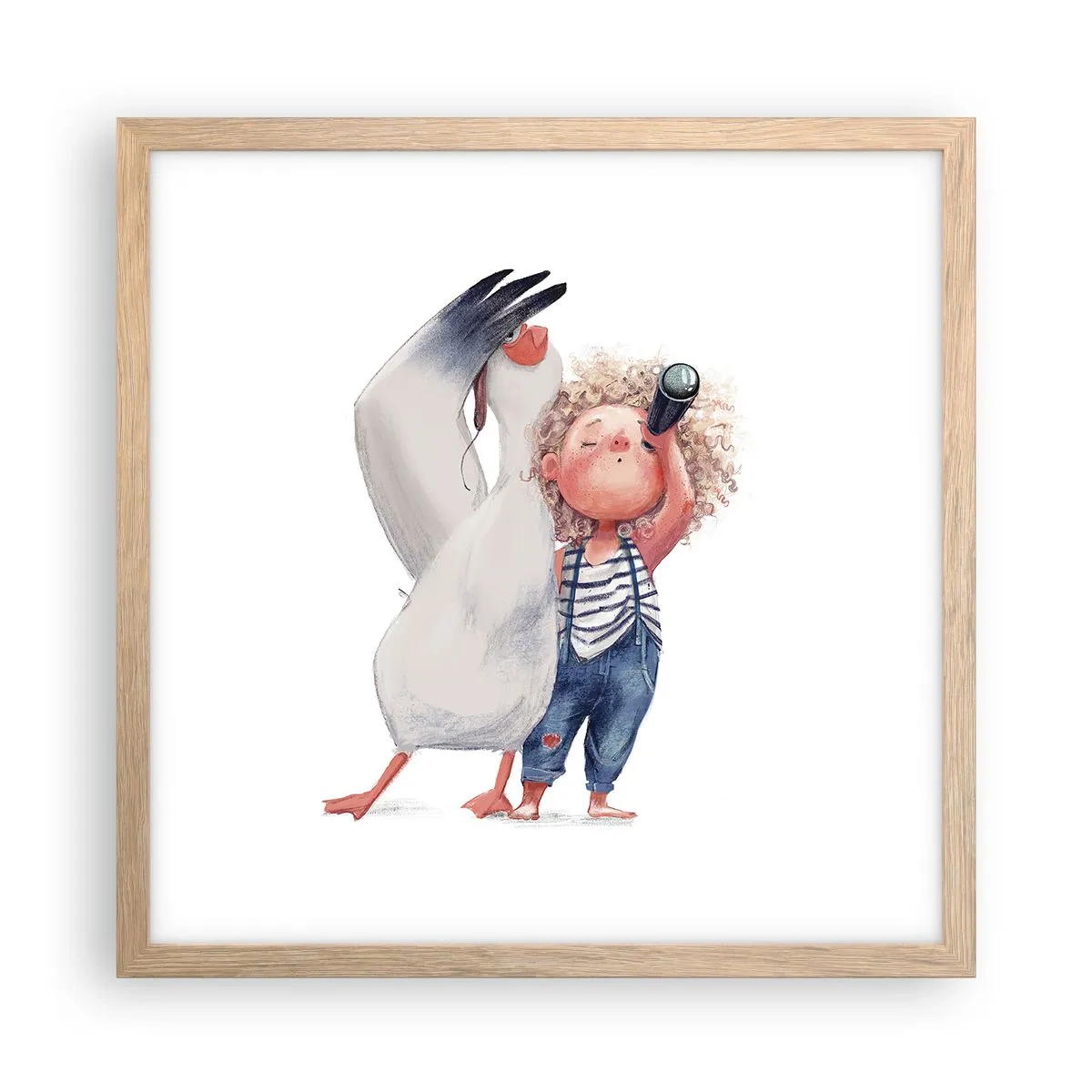 Plakát v rámu světlý dub - Plán na skvělou cestu - 40x40 cm